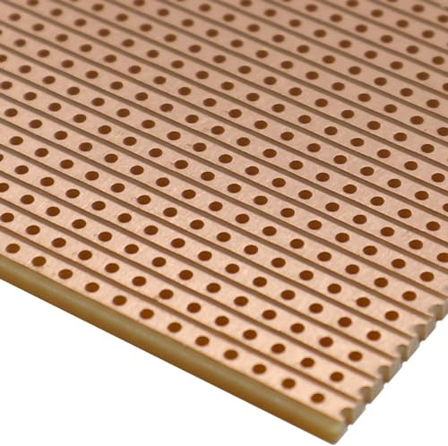 WITTKOWARE Elektronik Streifenrasterplatine, Kupferauflage 35µm, Rastermaß 2,54mm, Maße 100x500x1,5mm
