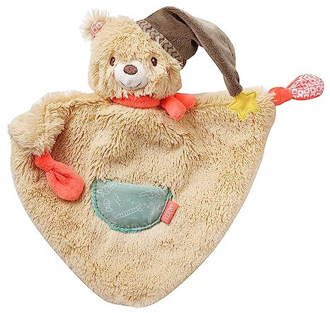 Fehn - Manta de seguridad para bebé, diseño de cabeza de animal Bär, Bruno