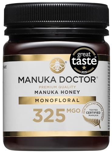 MANUKA DOCTOR | MGO 325+ Manuka Honey Monofloral | 250g | 100% Pure New Zealand Honey | Certified RAW | Non-GMO | Independently Lab Tested | Hive to Home Traceable