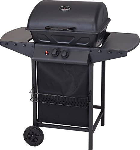 EDP 73867 Barbacoa a Gas con 2 Quemadores, Negro