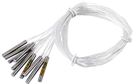 10 Stück Temperatursensor-Sonden, PT100 Wasserdichter digitaler Temperatursensor Platin Wärmewiderstand -20~250 ℃ / -4~482 ℉, 50 cm / 19,68 Zoll Kabellänge