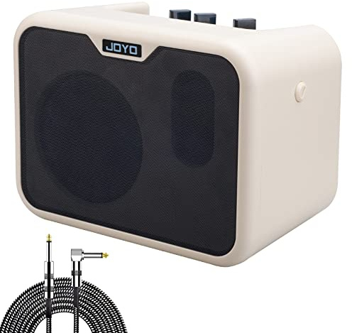SUNYIN Bass AMP Combo Portable 10W Bass Amplifier with 10ft Guitar Cable MA-10B Dual Channel Mini Bass Amplifier Practice Bass Indoor