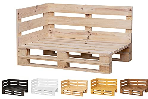 Chaise Longue Sofa Palets geschliffen und gebürstet Innen/Außen Neuer Palettensessel/Sofa für Patio (100 cm x 60 cm, Rohes Finish)