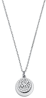 Michael Kors Halskette aus Sterlingsilber mit Anhänger und Zirkonia
