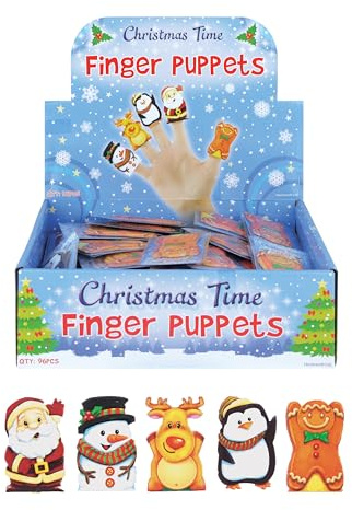 HENBRANDT Weihnachts-Fingerpuppen, 5 Stück - Multicolored, Stoff, Plüsch - Kind
