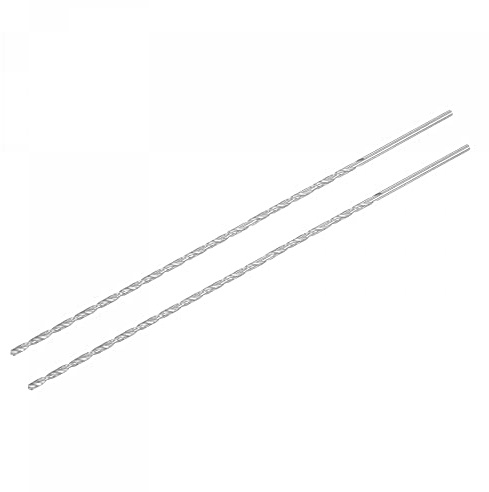 sourcing map HSS (acero de alta velocidad) extra largas Brocas, 2,5 mm de diámetro, 200 mm de longitud para metal endurecido, carpintería, plástico, aleación de aluminio, 2 unidades