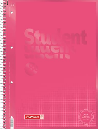 BRUNNEN Collegeblock Premium Student Colour Code | A4, Lineatur 28, 80 Blatt, tulip