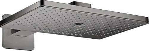 hansgrohe AXOR ShowerSolutions Kopfbrause 460/300 3jet, Brausearm, Rosette, 35276330, Farbe: Polished Black Chrome