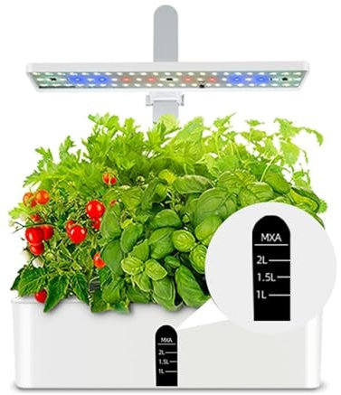 KOZWAY , Kit e sistemi di Coltivazione idroponica Hydroponics Growing System Indoor Herb Garden Kit Automatic Timing Height Adjustable LED Grow Lights Smart Water Pump for Home