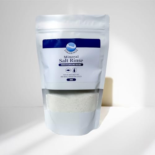 Sinarinse Mineral Sea Salt: 250g Pouch for Clear Sinus & Nasal Passage Relief Perfect for use with Sinus Rinse Irrigation Devices Like Neilmed and Neti Pot