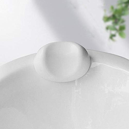 MyrRhe Wasserdichtes, rutschfestes Badewannenkissen zur Unterstützung von Nacken und Rücken – Weiß, 355 mm x 200 mm