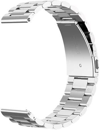 OcioDual Bracelet de Montre Homme Métallique en Acier Inoxydable - Argent 20mm - Compatible Montre Connectée - Universel