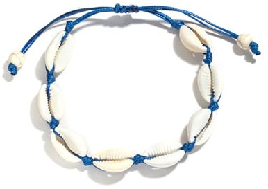 Wisafory Muschel Armband Muschelarmband Muschelkette Muschel Band Verstellbare Muschel Armbänder Charms Fußkettchen Hawaiian Beach Schmuck Accessoires für Frauen und Mädchen Blau | Natürliche Muscheln, Hawaiian Style, Fußkettchen, Beach Look, Geschenkidee für Frauen und Mädchen