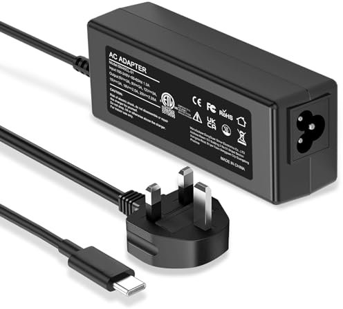 Universal Charger USB C 45W Laptop Charger Compatible with Dell, Hp, Acer, Chromebook, Asus, Samsung, Sony Computer Charger Fast Charging Type C AC Adapter Power Cord Supply