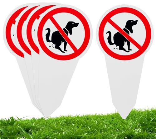 PRITOK Kein Hundeklo Schild Steckschild: 5 Stück XXL Steckschilder Kein Hundeklo 30 x 15 cm Keine Hundetoilette Verbot, Schild Hunde Kacken Verboten für Saubere Wege Rasen Park Spielplatz