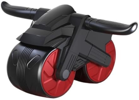 NMGHUTE Bauchroller Bauchmuskeltrainer Bauchtrainer Bauchmuskel-Fitness-Rad, Automatische Rückfederung, Gleitrolle, Trainingsrad Für Anfänger Bauchrad Bauchtrainer ab Roller(Rood)
