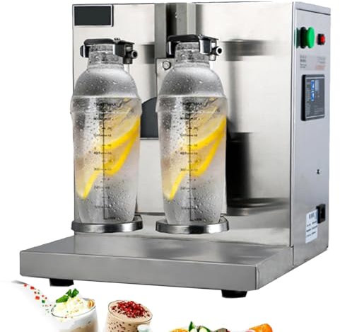 XNZJHPP Automatic Milk Tea Shaker Machine,Electric Double Head Milk Tea Shaking Machine 350ml-1000ml Drink Mixer,All Stainless Steel Auto Shaking Machine