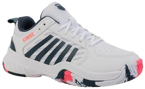 K-Swiss Court Express 2, Tenis Shoe, White Stargazer Neon Blaze, 33 EU