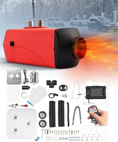 Riscaldatore da parcheggio a gasolio da 5 kW e 12 V, riscaldamento rapido con silenziatore, interruttore LCD, telecomando per camion, barca, rimorchio per auto, camper, auto da turismo, camper (ross