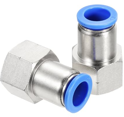 QUARKZMAN 2 Stück 1/2 NPT weibliches gerades Gewinde Silberton PCF 12-04