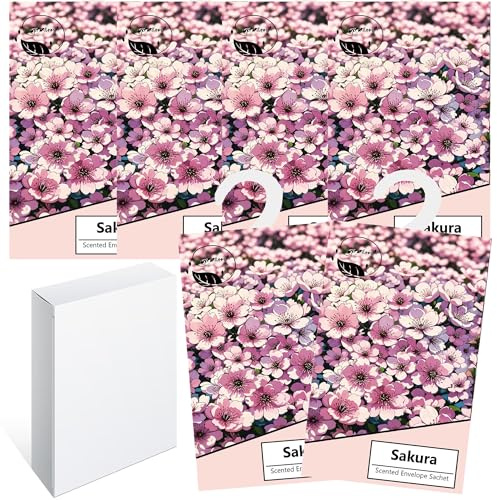 6 st tvättdoft, skåp, doftpåsar, garderob, doftfräschare, skåpdoft, fräsch, doftpåse, garderob, doft, hängande påse, skåpdeodorant naturlig lukt påse (6Sakura)