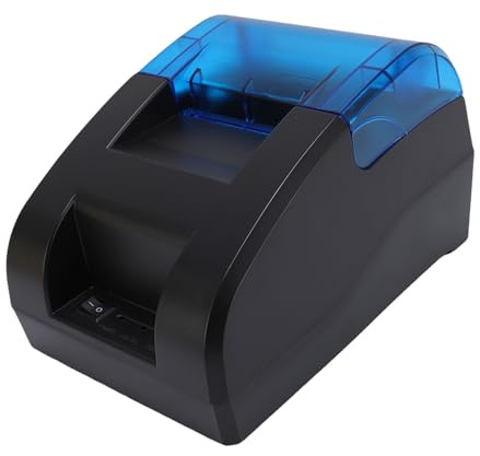 Gugxiom Quittungsdrucker, 58 Mm USB -Bluetooth -Thermaldrucker, ESC POS -Befehlsthermiedrucker mit 70 Mm/s -Geschwindigkeit für Android- und W -Anwendungen (EU-Stecker)