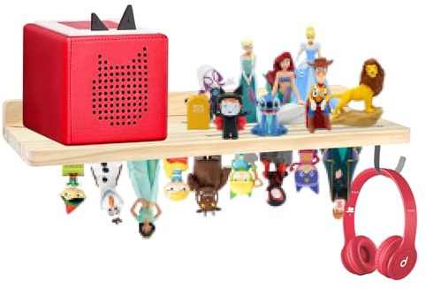 Tonie-Regal für Toniebox & Figuren, 40 cm Einteiliges Magnetisches Wandhalterung Tonieregal für Tonie-Figuren, Kinderzimmer Deko & Aufbewahrung Tonieregal mit abgerundeten Ecken, Einfache Montage