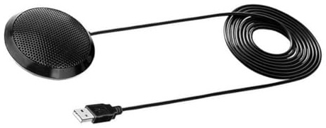 PartyKindom USB Kondensatormikrofon für Laptop, Rund, Metall, Schwarz | USB Anschluss, Klare Sprachaufnahme, High Fidelity Klang, 48 Khz/16 Bit, Geeignet für Notebook