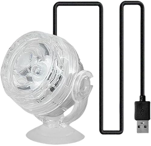 Joyeloo Submersible RGB LED Aquarium Spotlight, LED Aquarium Spot Licht, Aquarium Beleuchtung, Unterwasser Licht, 180 Grad Rotation Wasserdicht Mini RGB Scheinwerfer Tauch Aquariums Lampe (Weiß)