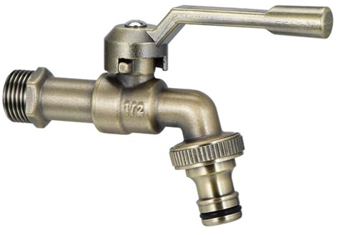 Rubinetto da parete in ottone per esterni da 1 2 pollici rubinetto da giardino con tubo dell'acqua fredda Bavaglino Design antigelo Costruzione in ottone Perfetto per l'irrigazione del giardino e