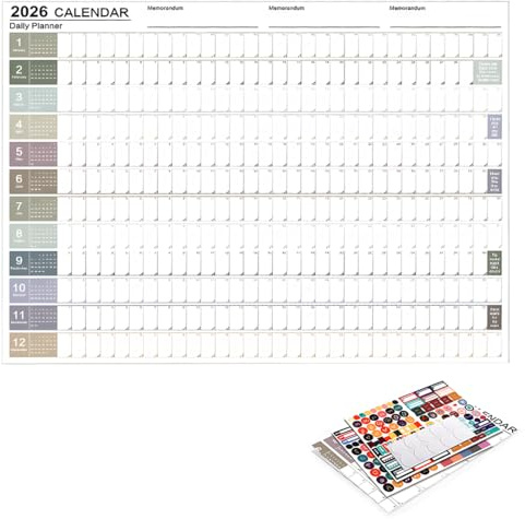 XXL Calendrier 2026 mural Morandi Plié Agenda Annuel, Agenda Mural Avec Jours Fériés Français, Calendrier Mural 2026, Calendriers Muraux (74.2 x 52.5 cm)