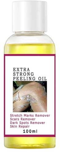 Teksome Olio Peeling Corpo | Olio giallo schiarente per la pelle scura, Peeling Forte per il Corpo, Soluzione Idratante e per Mani e Piedi