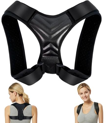 UIEXAY athlitis Correttore Postura Uomo Donna, DISP. Fascia Posturale Spalle e Schiena Traspirante Regolabile, Supporto per Schiena Dritta e Raddrizza Spalle,correttore posturale(L)