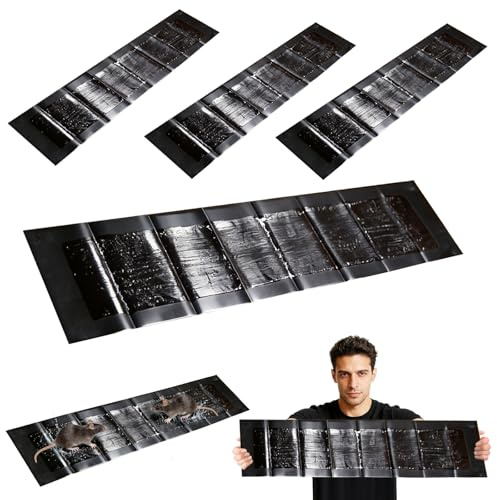 1.2M Cola para Ratones 3 Piezas Trampa para Ratones, Atrapa Ratones, 0.6M Placas de Pegamento 3 Piezas, Producto Anti-Ratas para Cocina Dormitorio Balc贸n Garaje, Se Puede Cortar