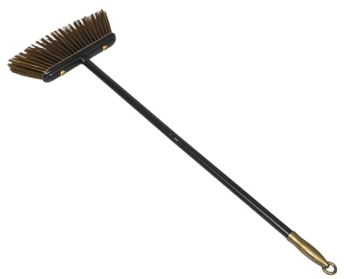 WRITWAA Scopa Portatile in Acciaio Resistente 95 CM Manico Smontabile per Interni ed Esterni Spazzatrice da Giardino e Pavimenti in Legno Duro Scopa Commerciale Versatile per Casa