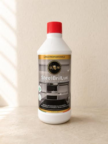 SteelBrilLux Sgrassante lucidante – restauratore di acciaio inossidabile HACCP – 750 ml