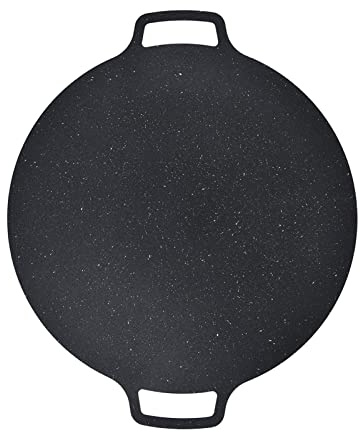 LUCKDANO Big Tawa for Korean BBQ Grill Pan - Nonstick HeatResistant Round Grilling Tray for Pork Belly & Pancakes, 41cm/16.14in, Perfect for Indoor & Outdoor BBQ Parties (30CM)