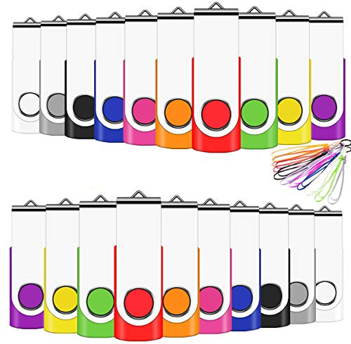 EASTBULL 1GB 20 stück USB 2.0 Rotate Metall USB Stick Mehrfarbig | Schnelle Geschwindigkeit