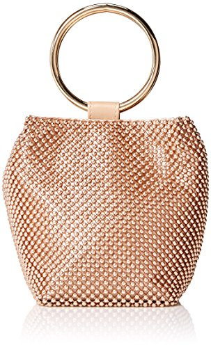 Jessica McClintock Damen Womens Gwen Ball Mesh Ring Wristlet Pouch Clutch Handtasche