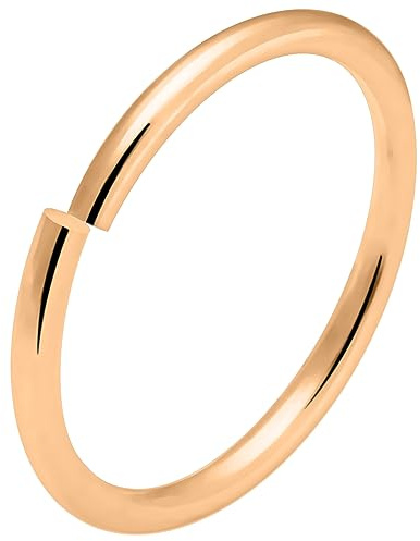 Monster Piercing | 14K Gold | Nasenring Nasenpiercing 9K Gold 22 Gauge - 8MM Durchmesser | offener Nasenring | Nase Piercing Frauen Männer