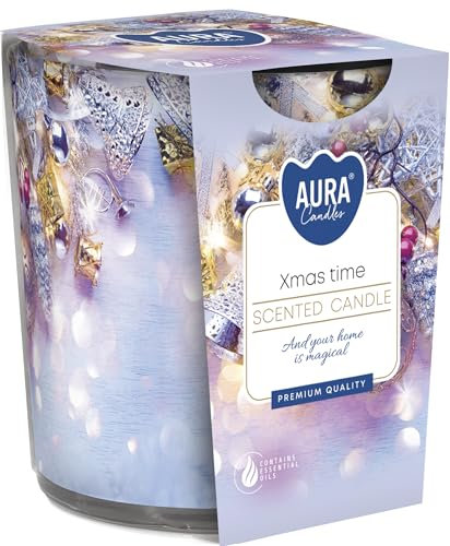 OLIMARI Bougie parfumée 120g Cire 7x8cm 22h Noel (N3253-XMAS-TIME)