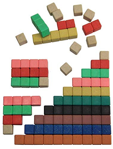 Wissner aktiv lernen 080510.IMP - RE Wood 30 farbige Rechenstäbe aus nachhaltigem, schadstofffreiem Material, anschauliches Lernmittel für den Zahlenraum bis 10
