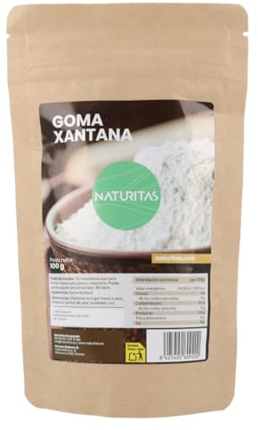 Goma Xantana | 100 g | Naturitas Essentials | Espesante natural | Sin gluten para repostería | Aceites y Condimentos