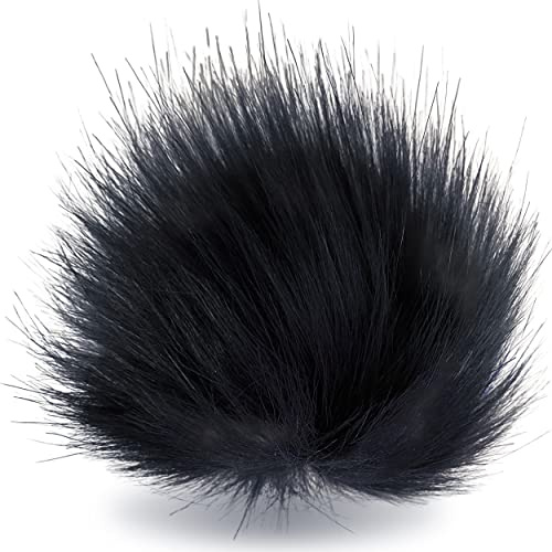 Wohnkult 15-17 cm Kunstfell Bommel mit Druckknopf Pelzbommel Pompon für Mützen Anhänger Dekoration | 26 Auswahl (Mitternachtsblau)