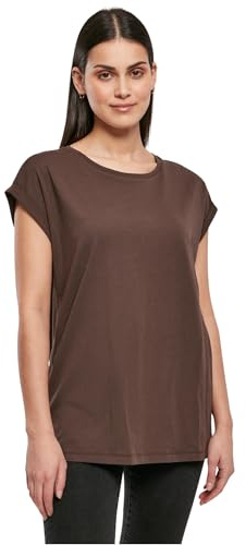Urban Classics Damen Ladies Organic Extended Shoulder Tee T-Shirt, Brown, 4XL