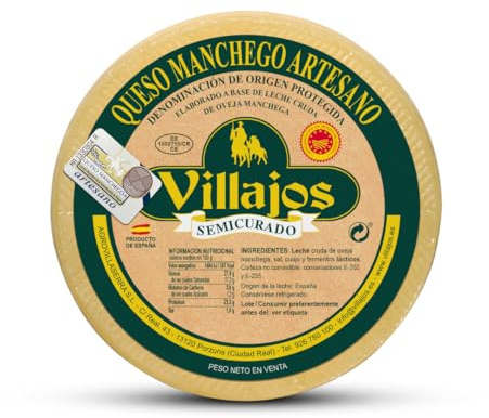 VILLAJOS | Queso Manchego Artesano DOP SEMICURADO - Mini