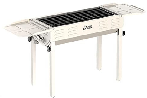 LXXL Grillofen Edelstahl Grill mit Ständer, faltbar und tragbar Outdoor Holzkohle BBQ, geeignet für 5-10 Personen Faltgrill