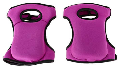 Professional Knee Pads for Work, Gardening and Construction with Thick Gel Cushion Double Straps and Adjustable Clips for Men Women Industrial Heavy Duty Tactical Use Purple