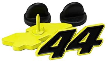 Lewis Hamilton 44 F1 Enamel Pin Badge | F1 Gift (Black (Yellow outline))