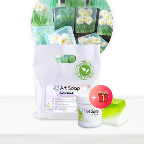 Resin Pro ArtSoap KariSoap – Basis für handwerklich hergestellte Seifen mit Sheabutter, 1 kg, weiß, mit kostenlosem lindgrünem Farbstoff, Basen für die einfache, sichere und vielseitige, Seifenbasis